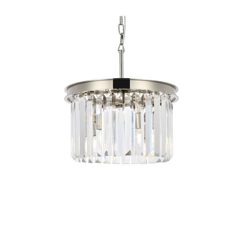 Royce Edge 3-Light Polished Nickel Pendant