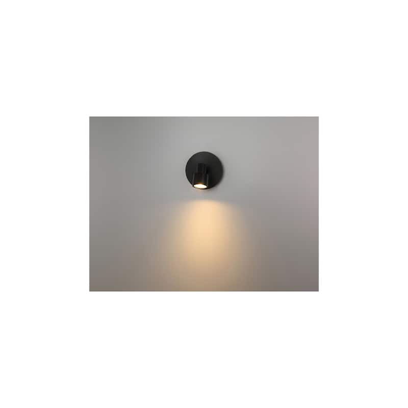 Lincoln 1 Light Adjustable LED Flush Mount - Matte Black