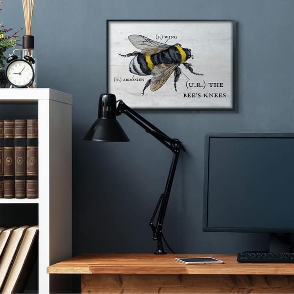 The Stupell Home Decor Collection Honey Bee Farm Textured Word