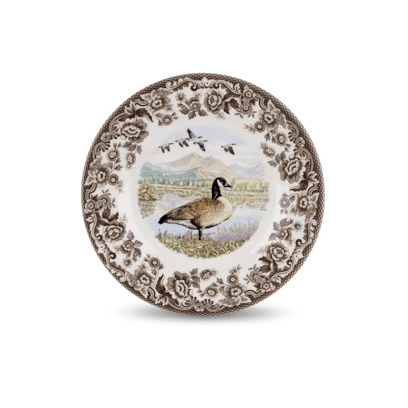 Spode Woodland Assorted Animals Salad Plate - 8 Inch - Canadian Goose
