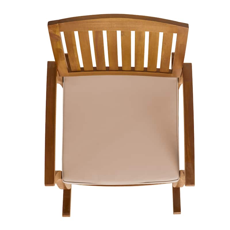 Selma Teak Finish Acacia Rocking Chair (Set of 2) by Christopher Knight Home - 24.00" L x 33.25" W x 35.75" H
