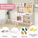 preview thumbnail 9 of 7, Adjustable Play Kitchen with Microwave and Lights for Kids - 28" x 11" x 36"