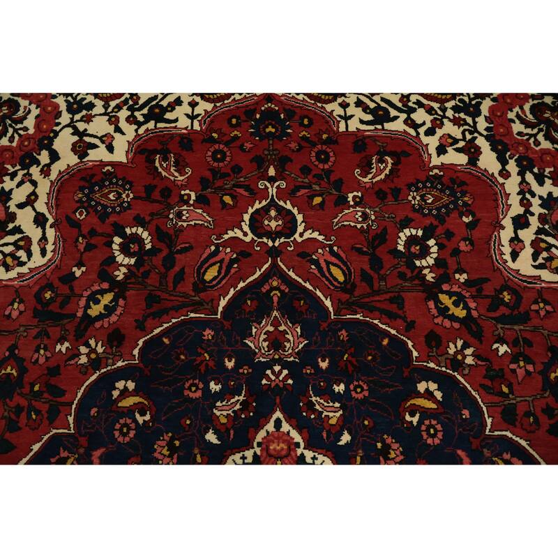 Hand Knotted Oriental 100% Wool Carpet Traditional Floral Red Bakhtiari Area Rug - 12' 9'' X 9' 10''