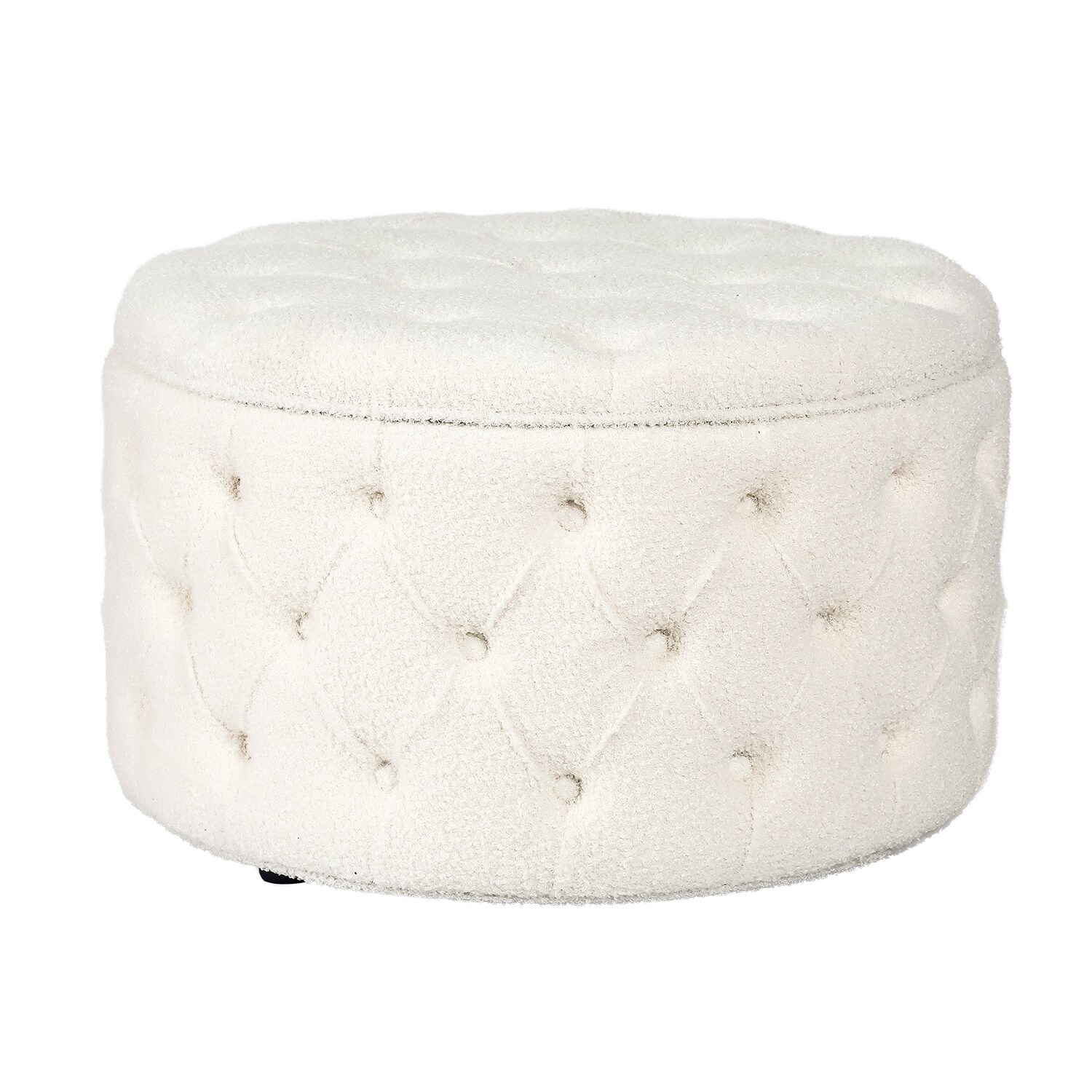 Adeco 23 Ottoman Fabric Round Foot Rest Stool - Bed Bath & Beyond -  30562474