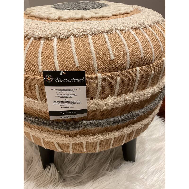 HERAT ORIENTAL Handmade Contemporary Upholstered Stools