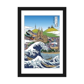 iCanvas "The Great Wave Of Barcelona" by Alberto Perez