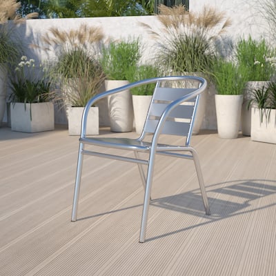 Aluminum Indoor/ Outdoor Stackable Arm Chair (Set of 4)