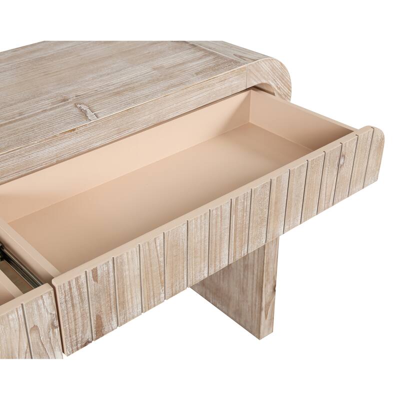 Roomfitters 59" Farmhouse Console Table, Vintage Crafted Entryway Table with 2 Storage Drawers