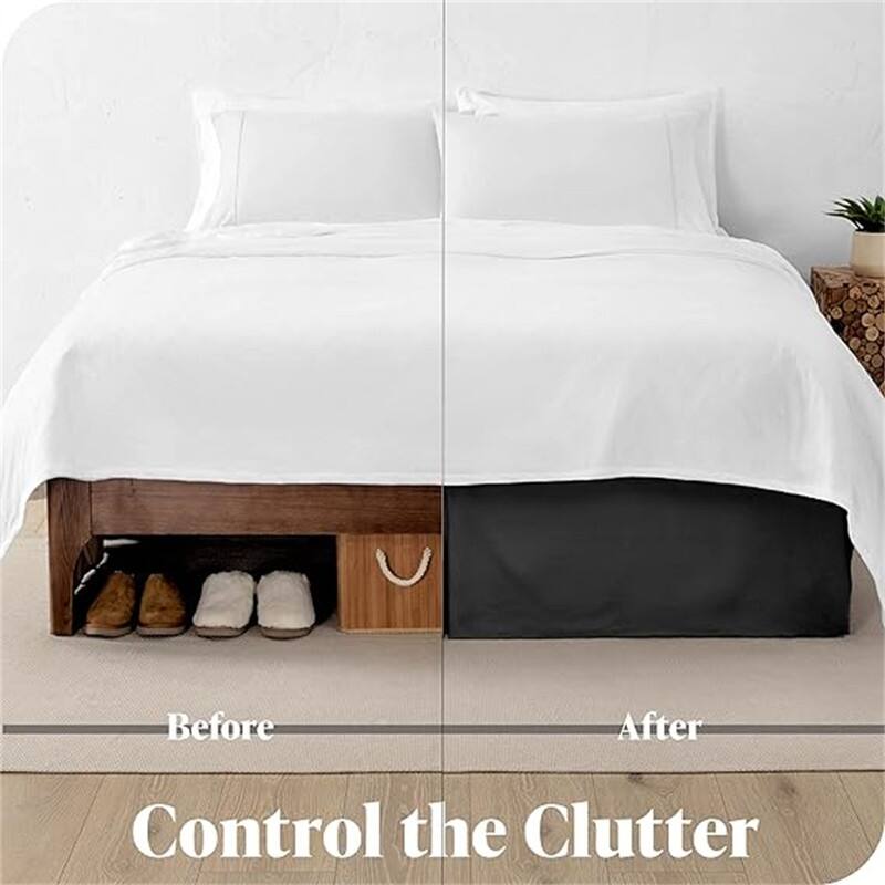 Pleated bed skirt