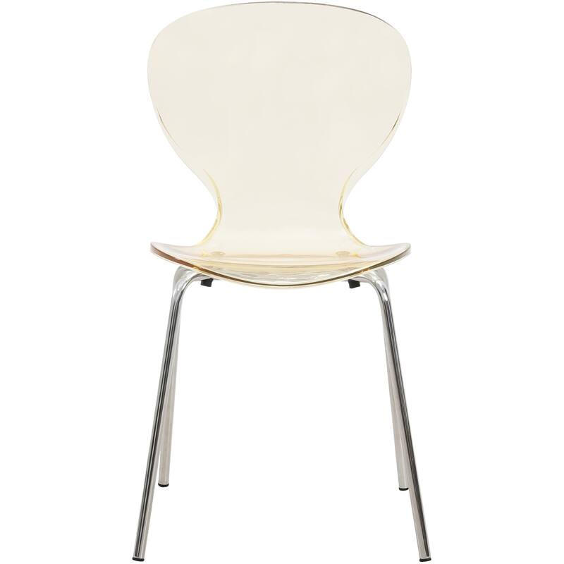 5-Piece Dining Set with 35-Inch Round Dining Table in White and 4 Side Chairs with Chrome Legs