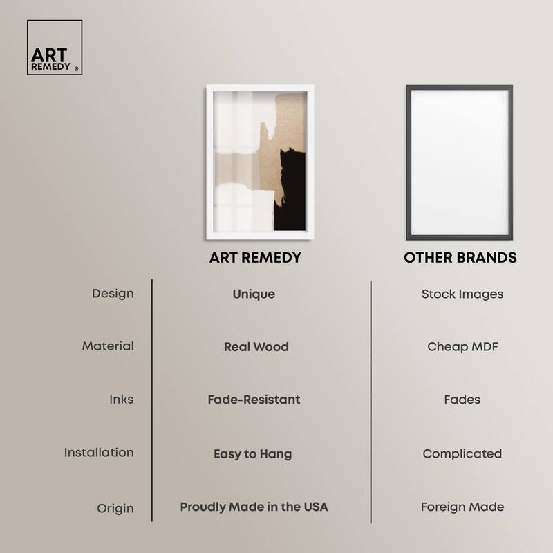 Beige and Black III Shadowbox by Art Remedy