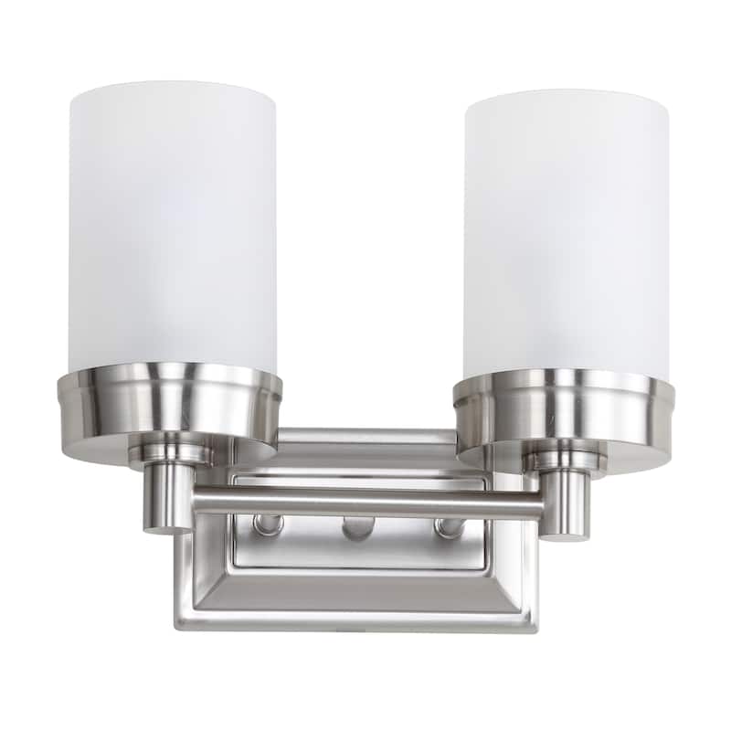 SAFAVIEH Lighting Kylan Two Light Sconce - Nickel - 12"x6"x9.5"