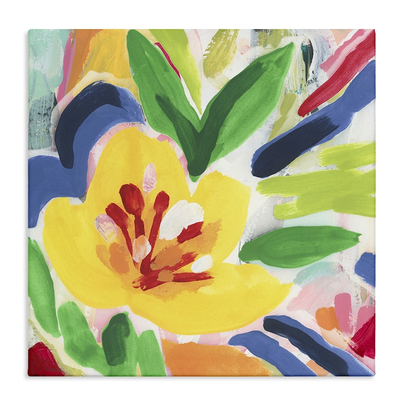 Stupell Vivid Lively Florals Canvas Wall Art Design By June Erica Vess - 30 x 30