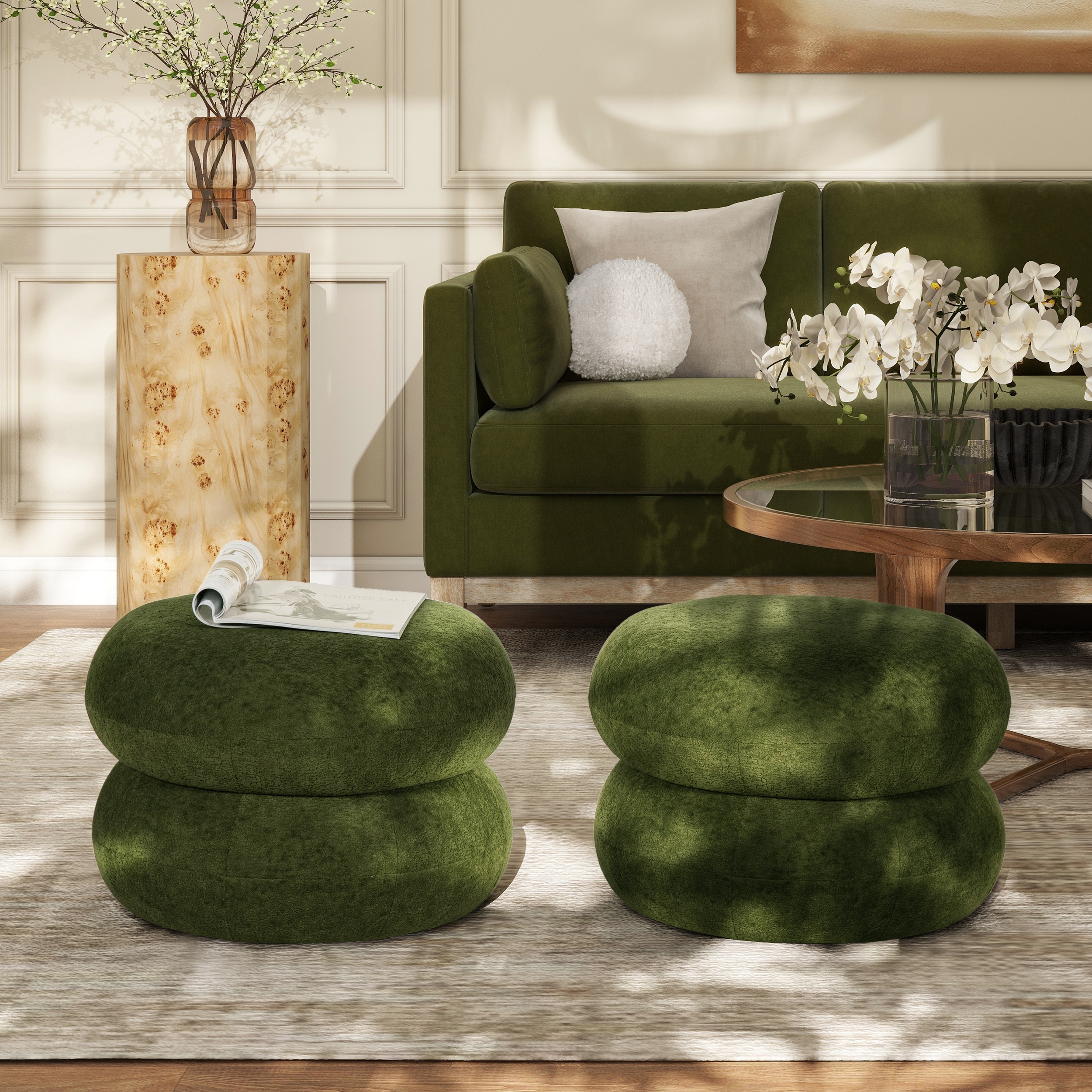 Pouf ottoman green discount