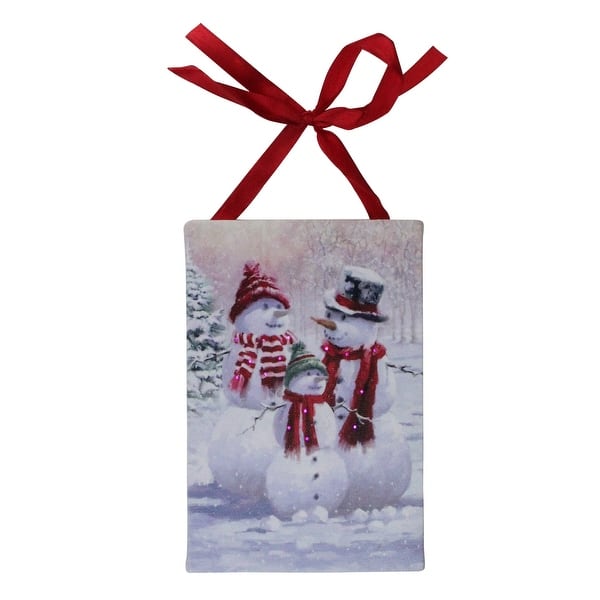 Shop 6 X4 Pre Lit Multicolor Led Fiber Optic Snowman Family