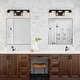 preview thumbnail 42 of 52, Fora Modern Farmhouse 3/4-Light Bathroom Vanity Lights Glass Wall Sconces
