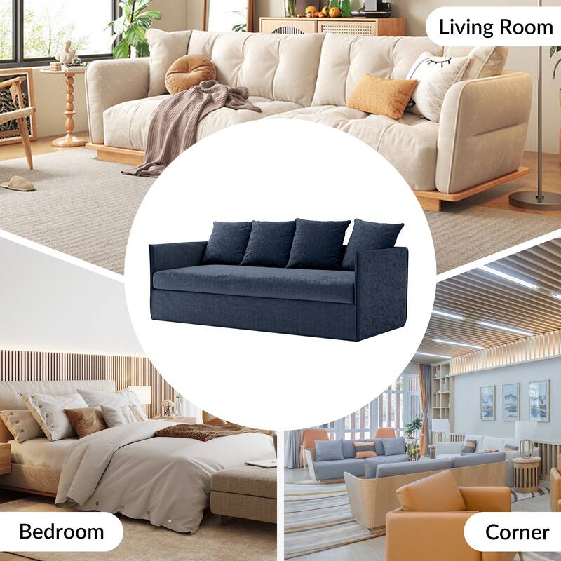 Gottfried 80" Slipcovered Sofa with Two Slipcovers by HULALA HOME