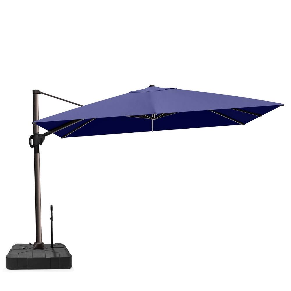 VredHom 9 x 12 FT Outdoor Patio Cantilever-Offset Aluminum Umbrella with Wheel Rod Base