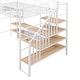 preview thumbnail 10 of 26, Full-Size Metal Loft Bed with Staircase, Built-In Low Storage Desk, and Multi-Tier Shelving for Space-Saving Versatility