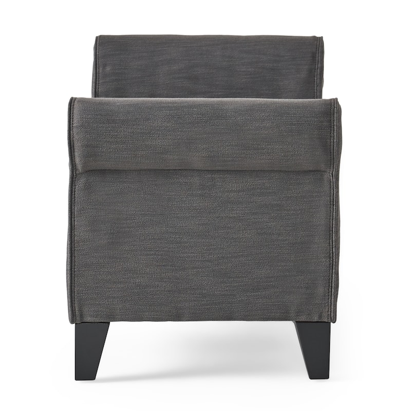 50" W Storage Bench, Fabric Upholstered End of Bed Bench, Storage Shoe Cabinet Bench with Rolled Arm, Modern Window Bench