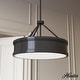 preview thumbnail 1 of 9, Hunter Capshaw Modern Drum Pendant - Dining Room, Entry, Kitchen Island - Contemporary, Transitional 21" - 5 Light - Noble Bronze