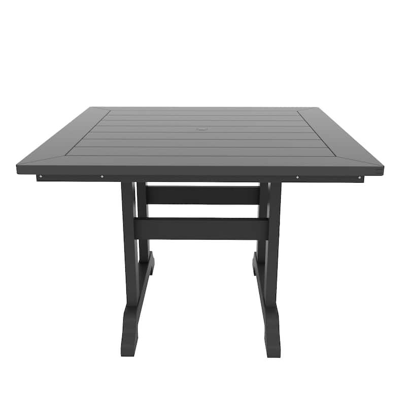 Shoreside 5-Piece Square Poly Eco-Friendly All Weather Outdoor Dining Set with Armchairs