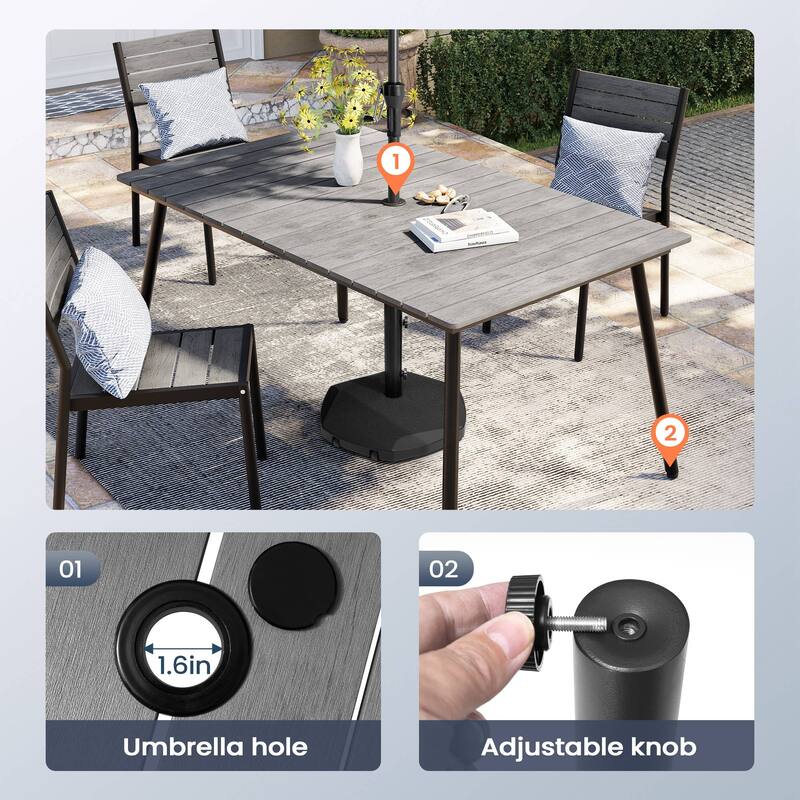 Pellebant 7 piece Outdoor Patio Dining Set