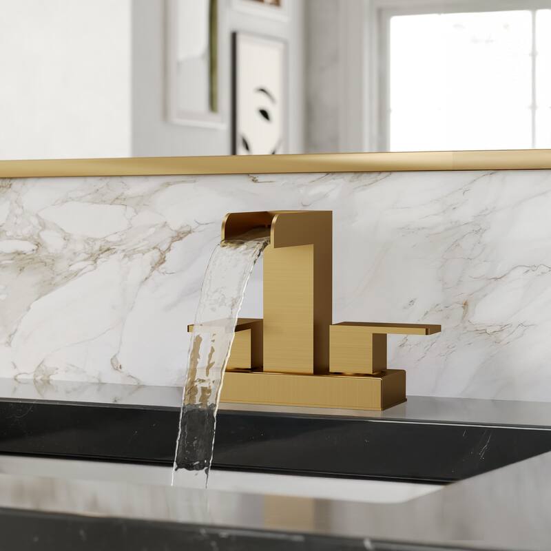 Centerset Bathroom Faucet 2-Handle, 4 Inch Bathroom Sink Faucet with Drain Assembly