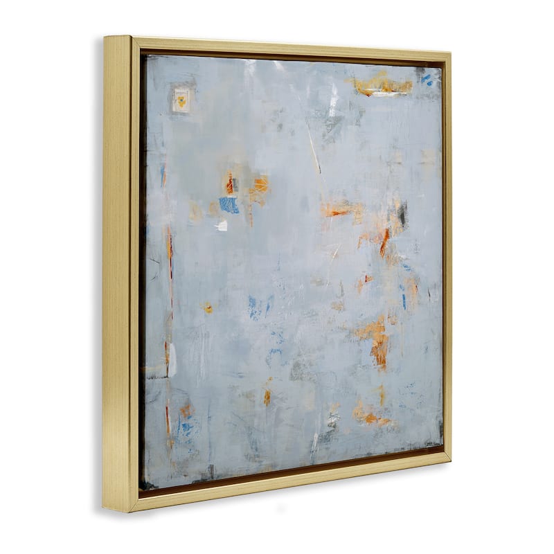 Stupell Abstract Grey & Accents Framed Floater Canvas Wall Art Design By Jodi Major