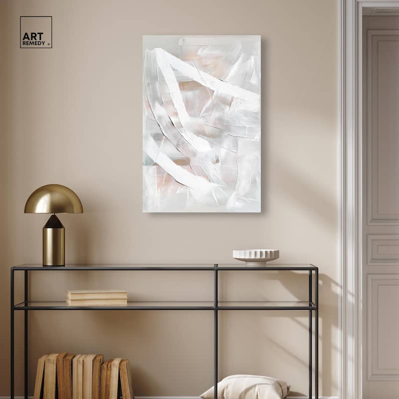 Thick White Texture I Canvas by Art Remedy, Gallery Wrapped