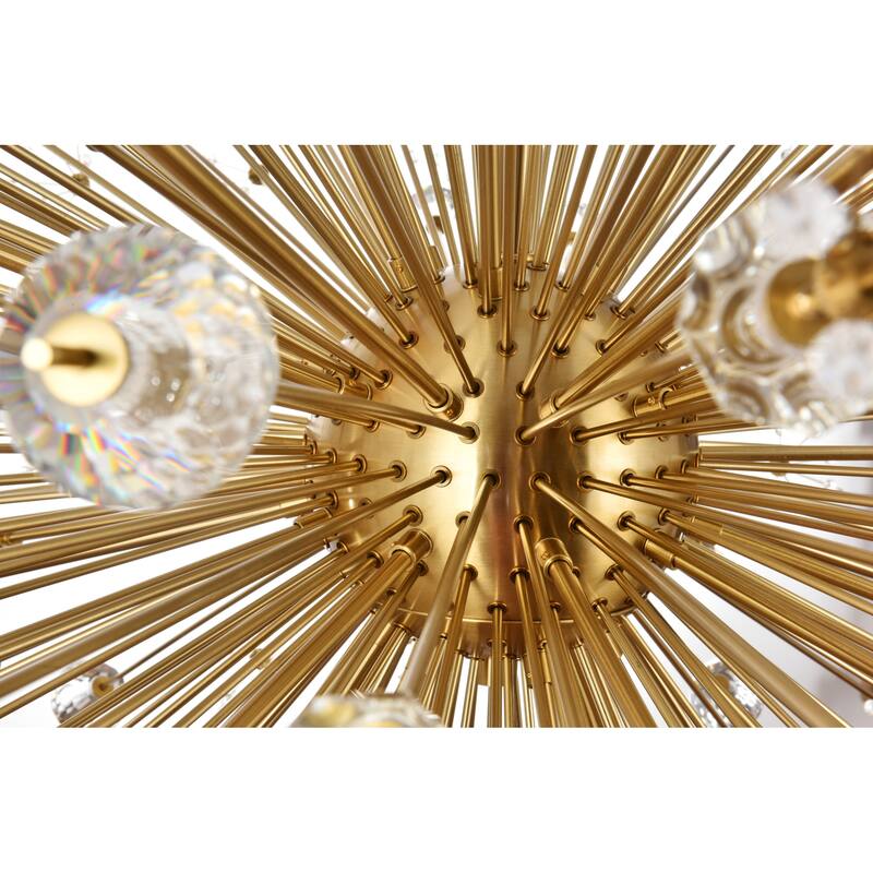 Elegant Lighting 2500G50L3 Vera 90 Light 50" Wide Crystal Sputnik