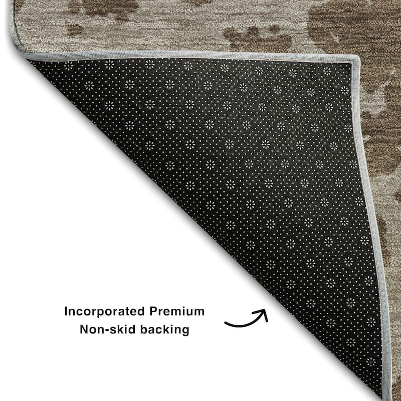 Premium Washable Super Soft Modern Crackle Mayfield Rug
