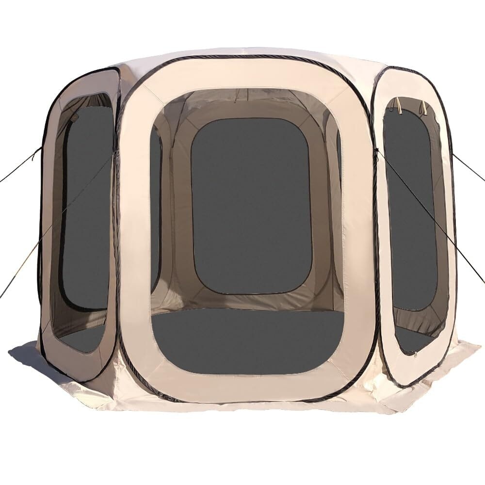 Canvas Bell Tent, 4 Seasons Tent with 2 Stove Jack