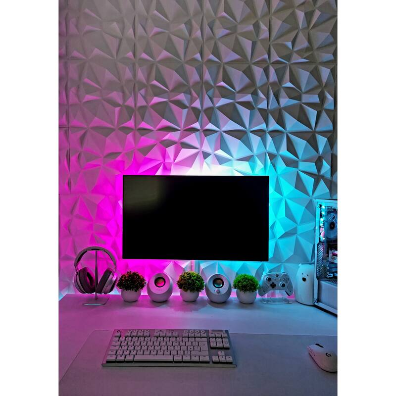 Art3d 3D Wall Panels PVC Diamond Design (32 Sq.Ft)