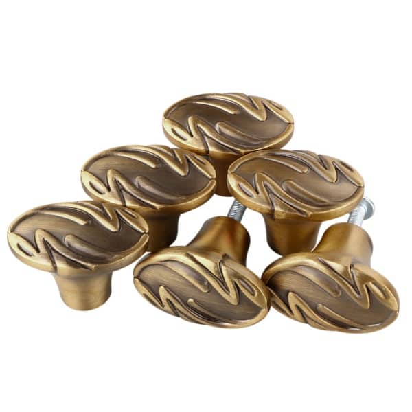 Shop 6 X Vintage Oil Rubbed Bronze Cabinet Pull Drawer Handle Knob Kitchen Hardware Overstock 22707866