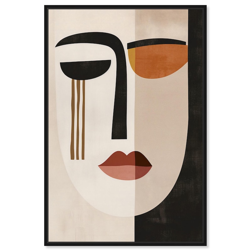 Face Moderne III Canvas by Art Remedy - Black - 16" x 24"