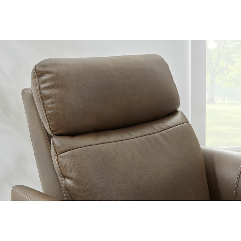 Artemis Dove Power Rocking Recliner with Power Headrest, Lumbar, Heat & Massage by Flexsteel