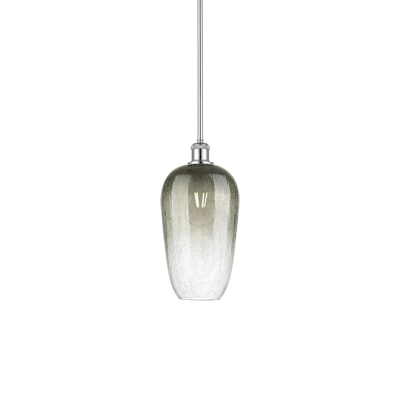 Innovations Lighting 516-1S-15-7 Brookhaven Flute Pendant Brookhaven - Polished Chrome / Slate