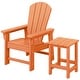 preview thumbnail 182 of 193, Laguna Kids Outdoor Poly Adirondack Chair With Side Table 2-Piece Set Orange