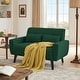 preview thumbnail 10 of 9, 48.82" Small Tufted Loveseat Sofa with 2 Pillows and Tapered Wood Legs