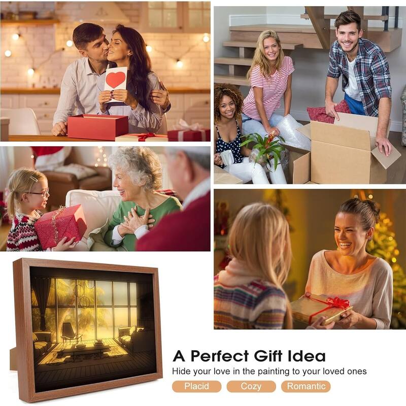 LED Light Up Painting Table Lamp Night Light