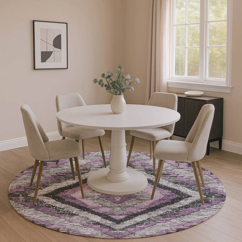 Premium Washable Super Soft Moroccan Mayfield Rug - Lavender - 8' x 8'