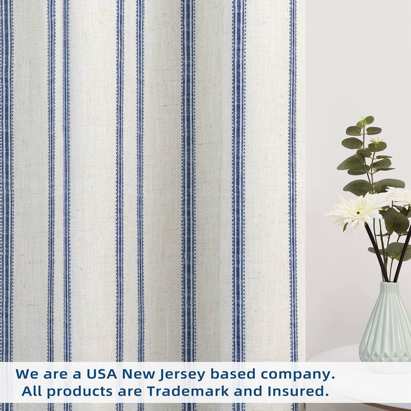 DriftAway Farmhouse Linen Blend Blackout Valance