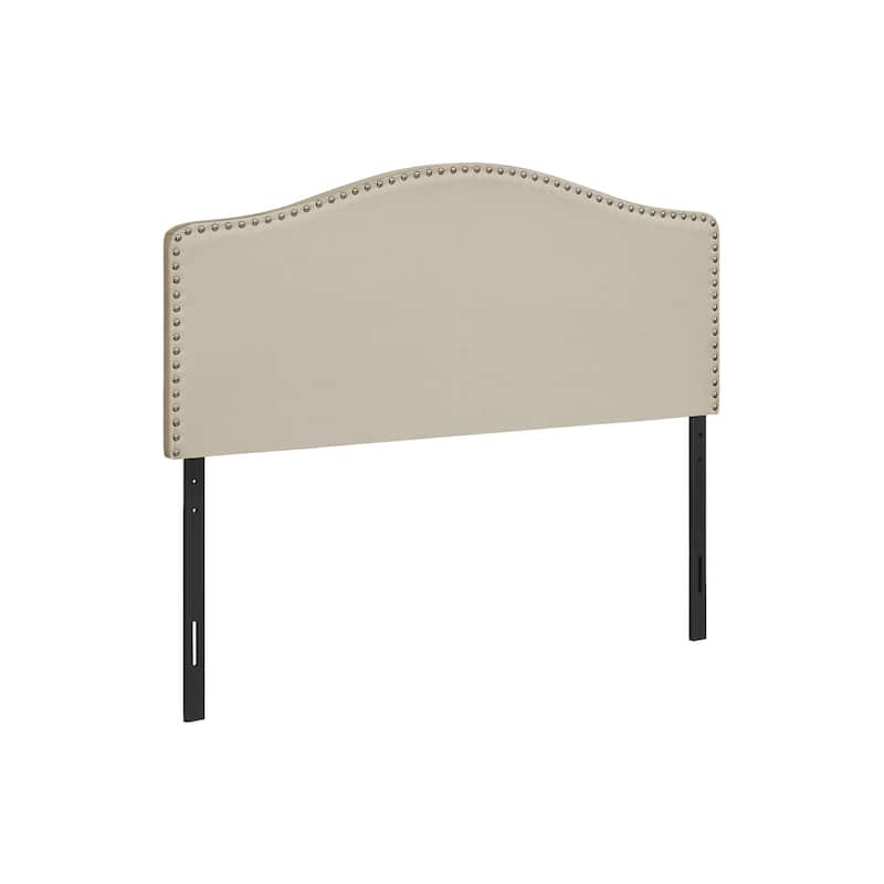 Bed, Headboard Only, Full Size, Bedroom, Upholstered, Beige Linen Look, Transitional