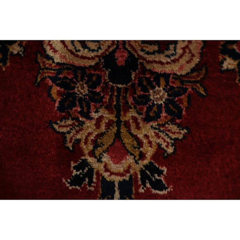 Hand Knotted Oriental 100% Wool Carpet Traditional Floral Red Mahal Area Rug - 13' 10'' X 10' 4''