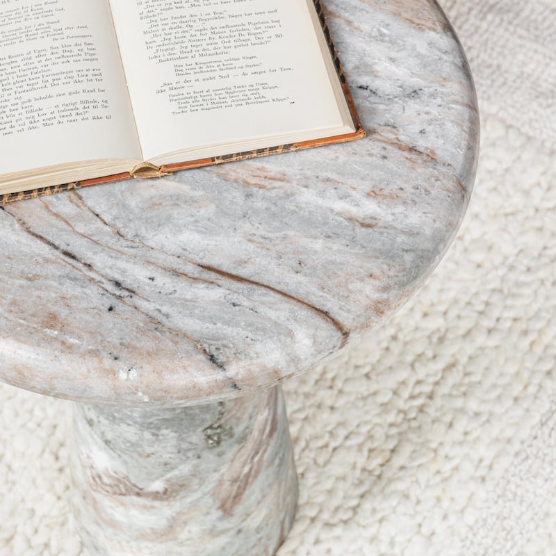 Huxley Marble Round Accent Table