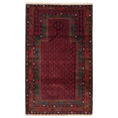 Teimani Burgundy Rug 3'0" x 5'0" - 3'0 x 5'0