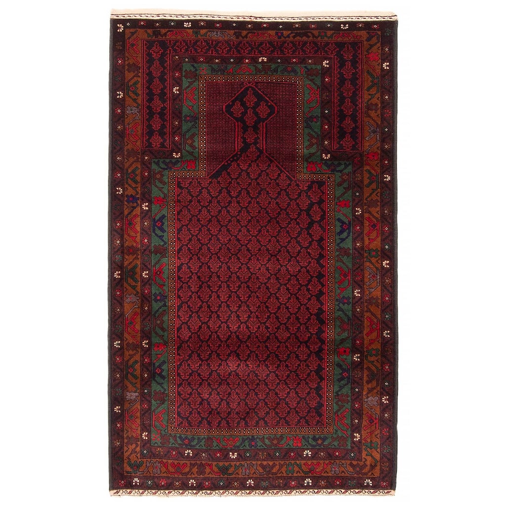 Teimani Burgundy Rug 3'0" x 5'0" - 3'0 x 5'0