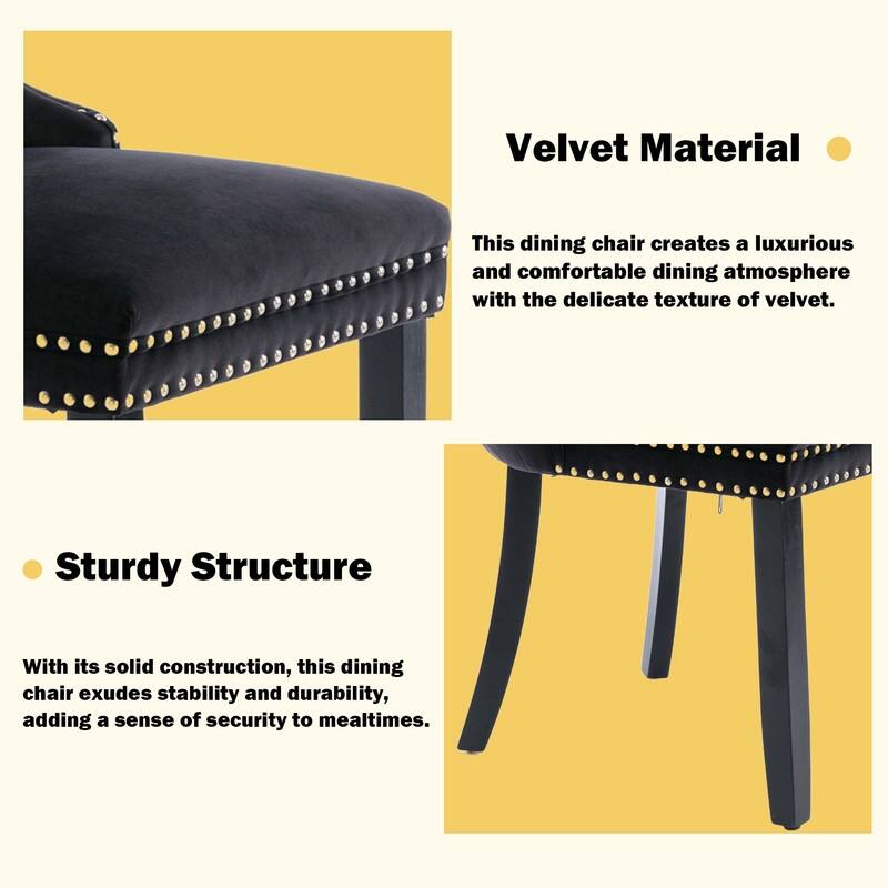 Upholstered Wing Back Dining Chair (Set of 6)