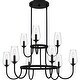 preview thumbnail 3 of 7, Viscount 9-Light Matte Black Chandelier